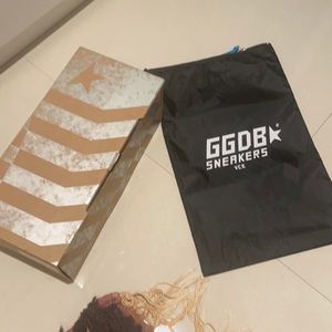 golden goose box and dust bag for